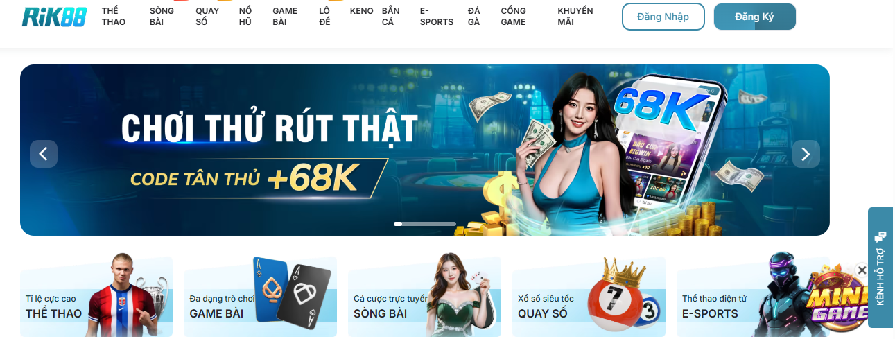 Trải nghiệm ấn tượng tại nhà cái Rik88